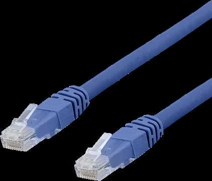 DELTACO U / UTP Cat6a patch kabelis, 0.3m, 500MHz, Delta-certified, LSZH, mėlynas TP-603BAU