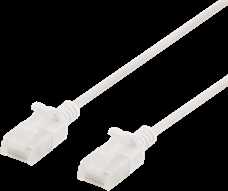 DELTACO U / UTP Cat6a jungiamasis kabelis, 3.5mm, 0.5m, 500MHz, LSZH, baltas / UUTP-1018
