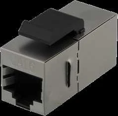 DELTACO Cat6 "Keystone" jungtis, ekranuotas, 2xRJ45,, 180, Metalinis / MD-126