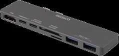 DELTACO Dual USB-C prievadas ,,MacBook Pro 2016", Thunderbolt 3, 100W USBC-1290