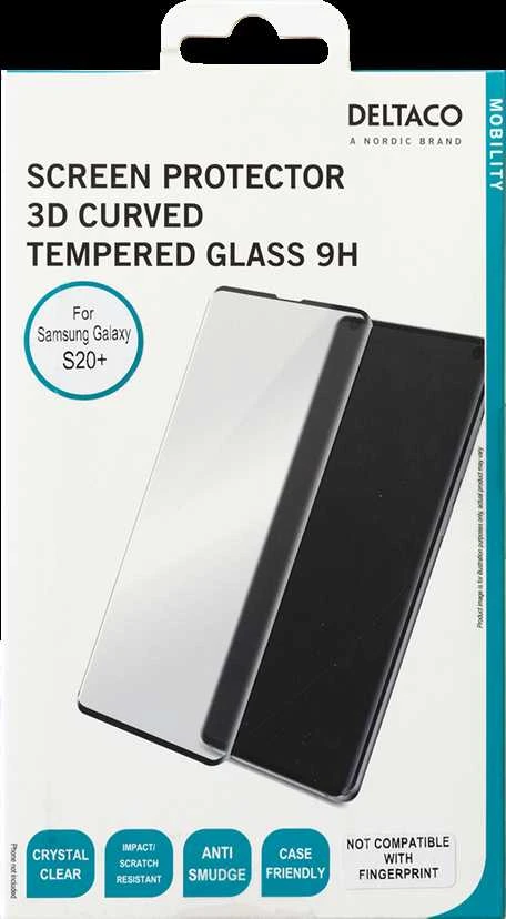 DELTACO ekrano apsauga, „Galaxy S20 +“, 3D lenktas stiklas