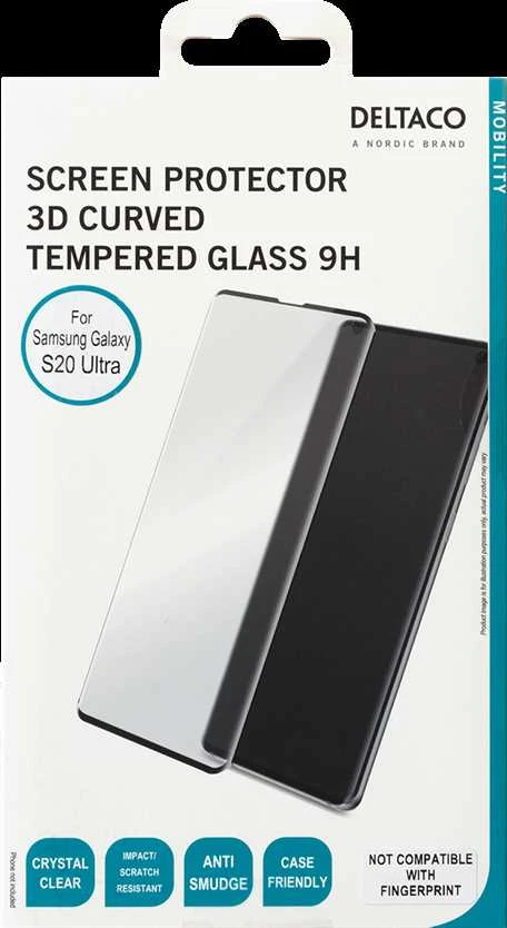 DELTACO ekrano apsauga, „Galaxy S20 Ultra“, 3D lenktas stiklas