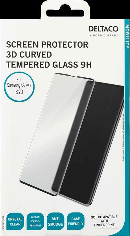 DELTACO ekrano apsauga, „Galaxy S20“, 3D lenktas stiklas SCRN-20SA62