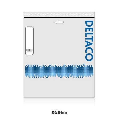 DELTACO F / UTP Cat6 patch kabelis, LSZH, 0,3 m, juodas STP-603S