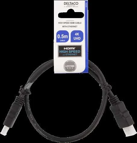 DELTACO HDMI kabelis FSC, didelės spartos 4K, CCS, 3,0m, juodas / HDMI-930