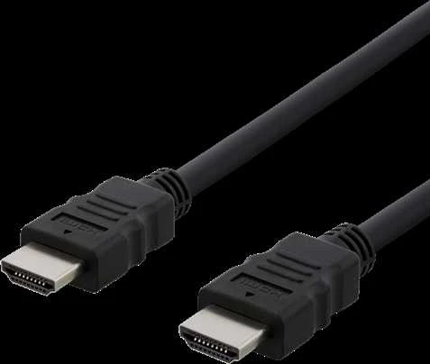 Deltaco HDMI 1m juodas kabelis, jungčių vaizdas