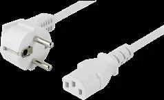 Kabelis Deltaco, 10m, max 250V / 10A, baltas DEL-111AV