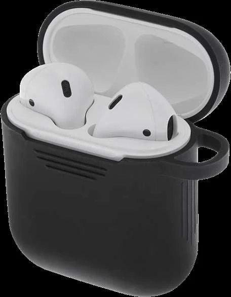 DELTACO MCASE-AIRPS001 „AirPods“ Silikoninis dėklas, Juodas