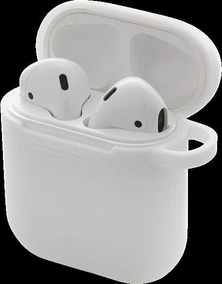 DELTACO „AirPods“ silikono dėklas, baltas / MCASE-AIRPS002
