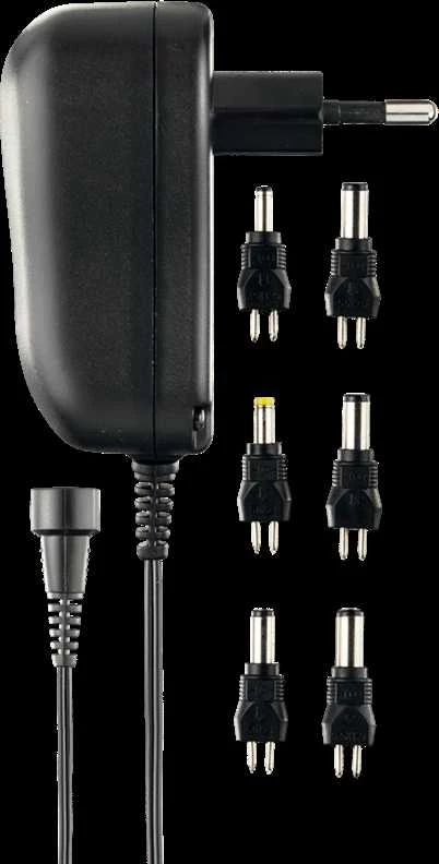 DELTACO universalus maitinimo šaltinis 100-240 V, 3-12 V, 600 mAh, 6 antgaliai PSR-06A
