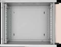 Maršrutizatorius DELTACO 19 "spintelė, 9U, 540x450mm, stiklinės durys 19-5409W
