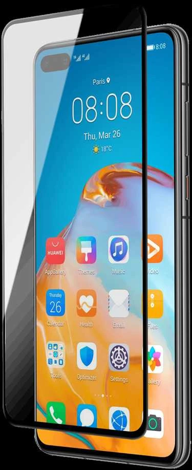 DELTACO ekrano apsauga Huawei P40, 2.5D stiklo, dengia visą ekraną SCRN-P40