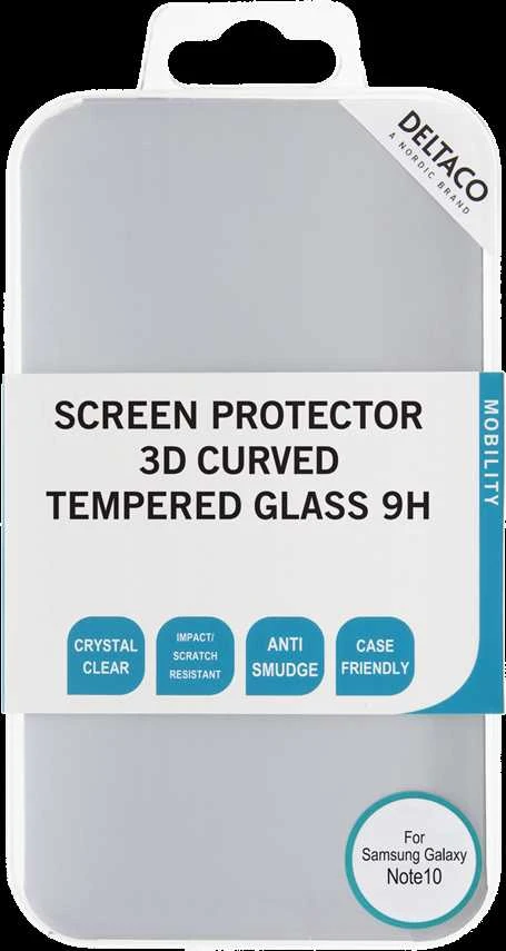 DELTACO ekrano apsauga Samsung Galaxy Note10, 3D tenktas grūdintas stiklas / SCRN-N10