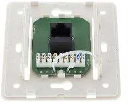 DELTACO sieninis lizdas UTP 1xRJ45, Cat6 baltas, virštinkinis / VR-33