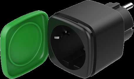 DELTACO SMART HOME lauko kištukas, „WiFi“, IP44, 1xCEE 7/3, 13A, juodas / žalias SH-OP01