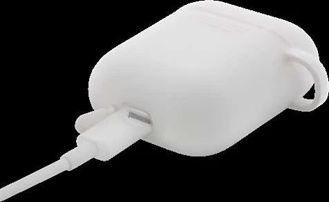 DELTACO „AirPods“ silikono dėklas, baltas / MCASE-AIRPS002