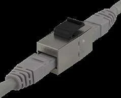 DELTACO Cat6 "Keystone" jungtis, ekranuotas, 2xRJ45,, 180, Metalinis / MD-126