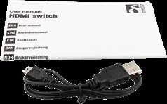 DELTACO HDMI jungiklis, 3 įėjimai į 1 išėjimą, 4K esant 60 Hz dažniui, 0,5 m laidas, 7.1 garsas, Ultra HD, juodas / HDMI-7044