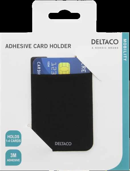 Dėklas DELTACO kreditinių kortelių laikiklis, 3M, juodas / MCASE-CH001