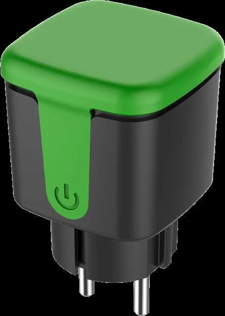 DELTACO SMART HOME lauko kištukas, „WiFi“, IP44, 1xCEE 7/3, 13A, juodas / žalias SH-OP01