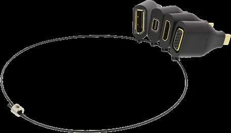 DELTACO OFFICE USB-C adapterių komplektas, mDP, DP, VGA, HDMI, juodas / USBC-AR1