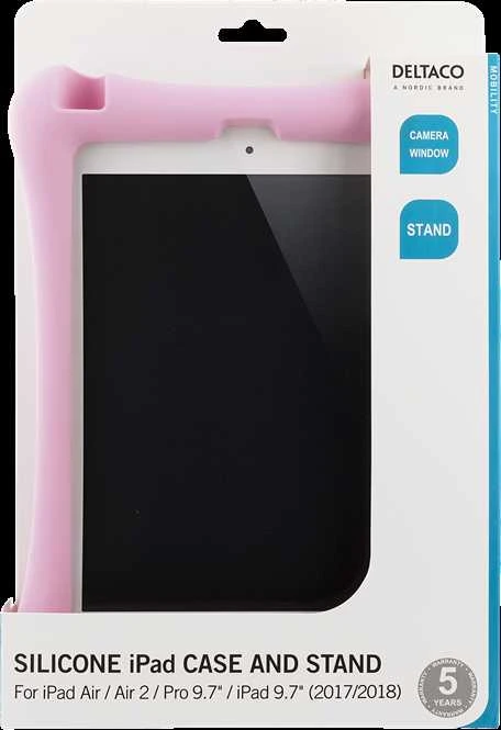 DELTACO Silikoninis dėklas, iPad Air/2 , iPad Pro 9,7", iPad 9.7", rožinis / TPF-1301