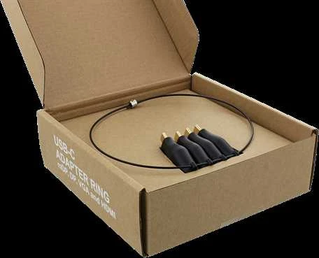 DELTACO OFFICE USB-C adapterių komplektas, mDP, DP, VGA, HDMI, juodas / USBC-AR1