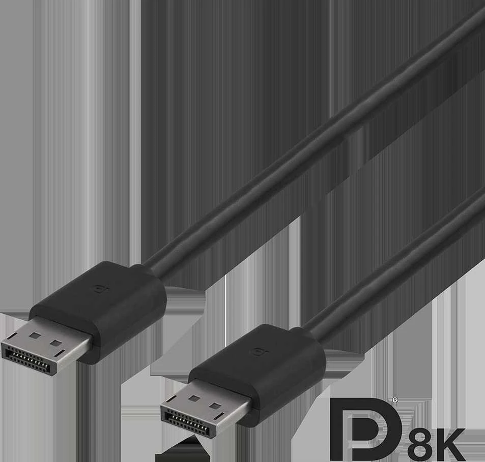 DisplayPort kabelis DELTACO 8K, DP 1.4, 3m, juodas / DP8K-1030-K / 00110016