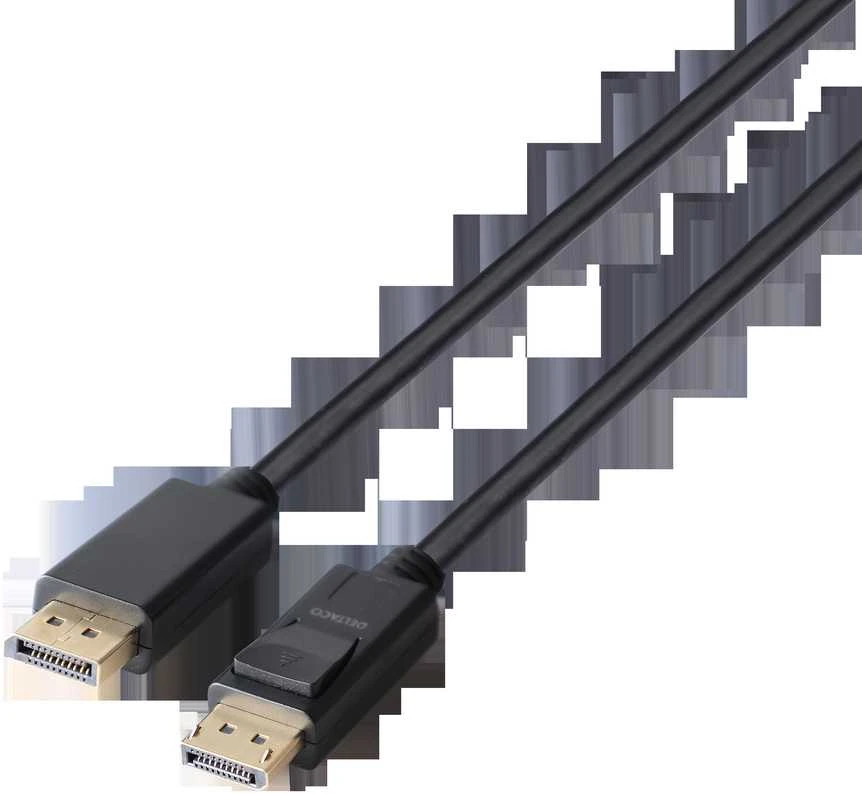 Deltaco DisplayPort laidas su jungtimis