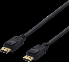DisplayPort kabelis, 0,5 m, 4K UHD, DP 1.2 DELTACO juodas / DP-1005D