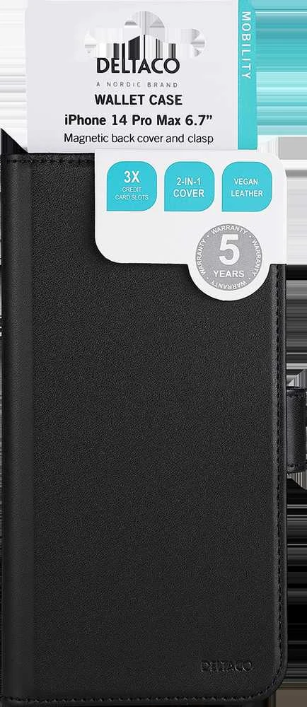 Dėklas DELTACO skirtas iPhone 14 Plus, 2-in-1, magnetinis galinis dangtelis, juodas / MCASE-WIP1467