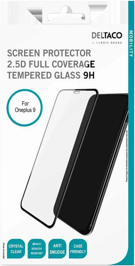 Ekrano apsauga DELTACO skirta OnePlus 9, 2.5D grūdintas stiklas, 9H kietumas / SCRN-OP9