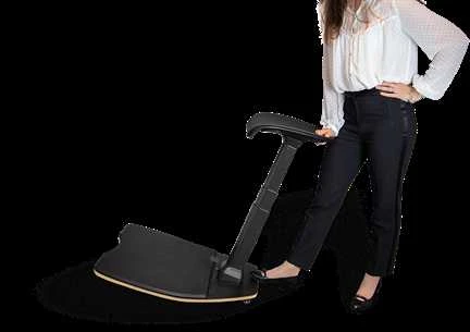 Ergonomiška stovima kėdė DELTACO OFFICE su integruotu kilimėliu, juodas / DELO-0302