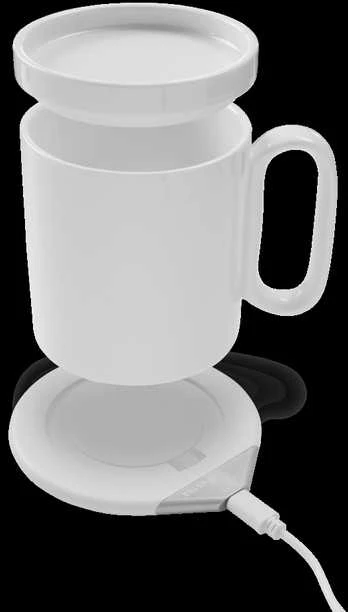 GADGETMONSTER Smart Mug GDM-1003 - 350ml puodelis su kaitinimu iki 55°C + 18W belaidžio įkrovimo stotelė