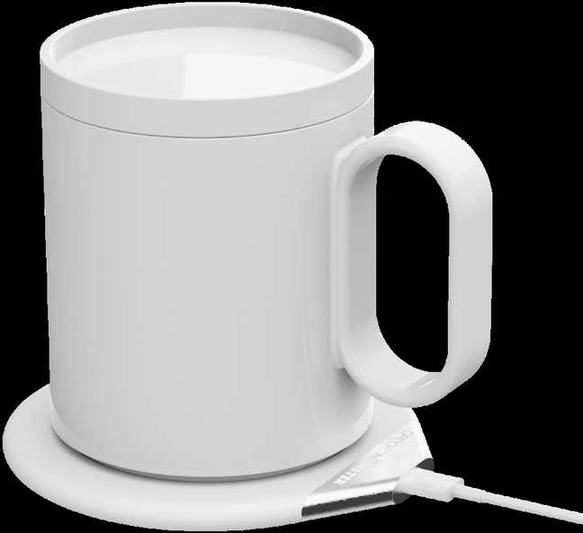 GADGETMONSTER Smart Mug GDM-1003 - 350ml puodelis su kaitinimu iki 55°C + 18W belaidžio įkrovimo stotelė
