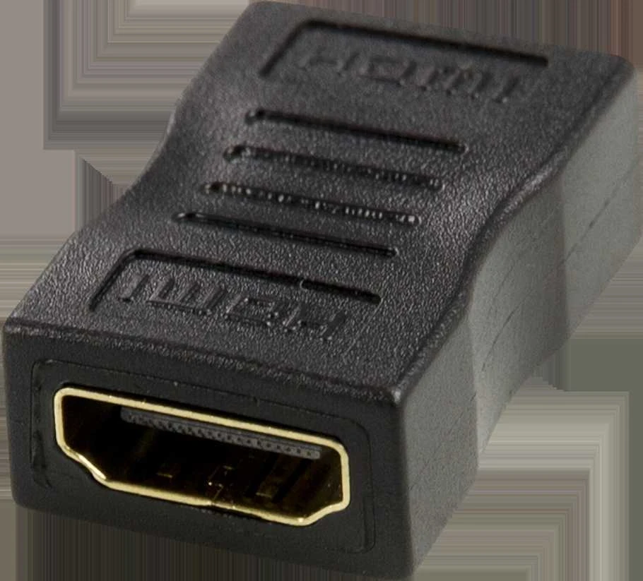 HDMI adapteris DELTACO paauksuotos jungtys, 4K UHD, juodas / HDMI-12-K / 00100025