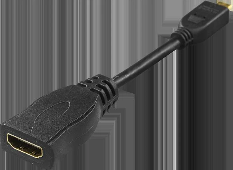Juodas HDMI į micro HDMI adapteris
