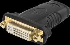 Goobay HDMI adapteris, 1080p @ 60Hz, HDMI 19 kontaktų - DVI-D mo, auksinės spalvos jungtys, juodos DELTACO / HDMI-10A