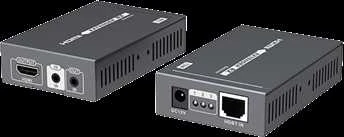 Deltacoimp HDMI adapteris DELTACO 70m, PoE, HDBase T, juodas / LKV375N / HDMI-273