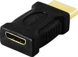 Mini HDMI į HDMI adapteris su auksinėmis jungtimis