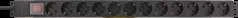 Ilgiklis DELTACO 19 "PDU su 12x CEE 7/4 lizdais, 3500W, maitinimo jungiklis, juoda / GT-8512