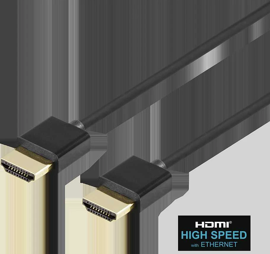 Itin plonas HDMI laidas DELTACO 4K UHD, 2m, juodas / R00100018