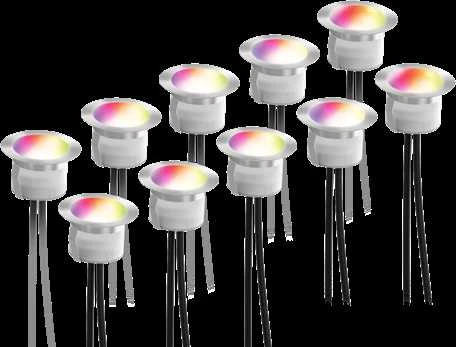 Išmanusis terasos/ kiemo apšvietimas DELTACO SMART HOME švelni balta ir RGB spalvos, sidabrinis / SH-DLK01