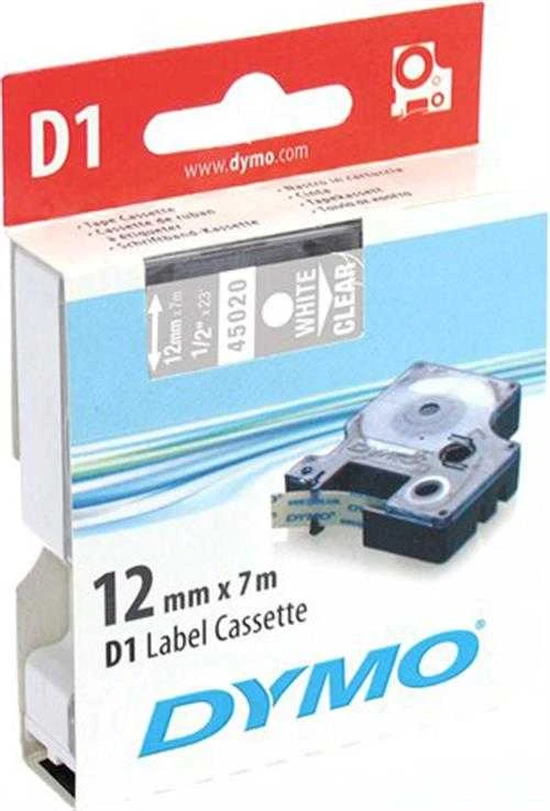 DYMO S0720600 D1 Juostelė 12mm x 7m (skaidri / baltas šifras)