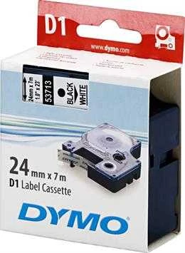 Juostelė DYMO D1 24mm x 7m, juoda ant balto / S0720930 53713