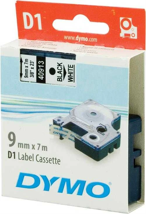Juostelė DYMO D1 9mm x 7m, juoda ant balto / S0720680 40913