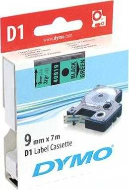 Juostelė DYMO D1 9mm x 7m, juoda ant žalio / S0720740 40919