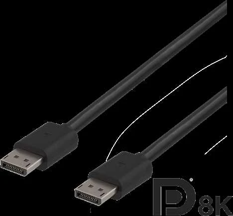 DisplayPort kabelis 2m, 8K jungtys