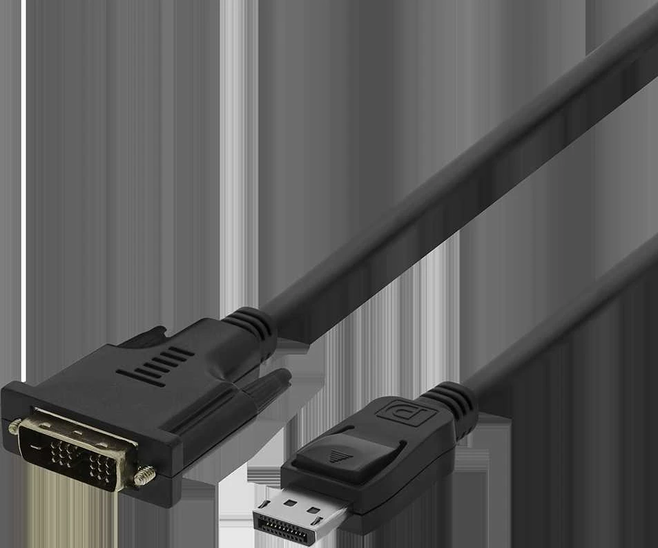 Deltaco DisplayPort į DVI-D laidas, jungčių vaizdas