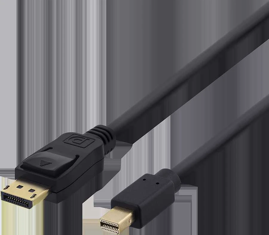 Kabelis DELTACO DisplayPort į miniDisplayPort, 4K UHD, 1m, juodas / DP-1111-K / 00110005
